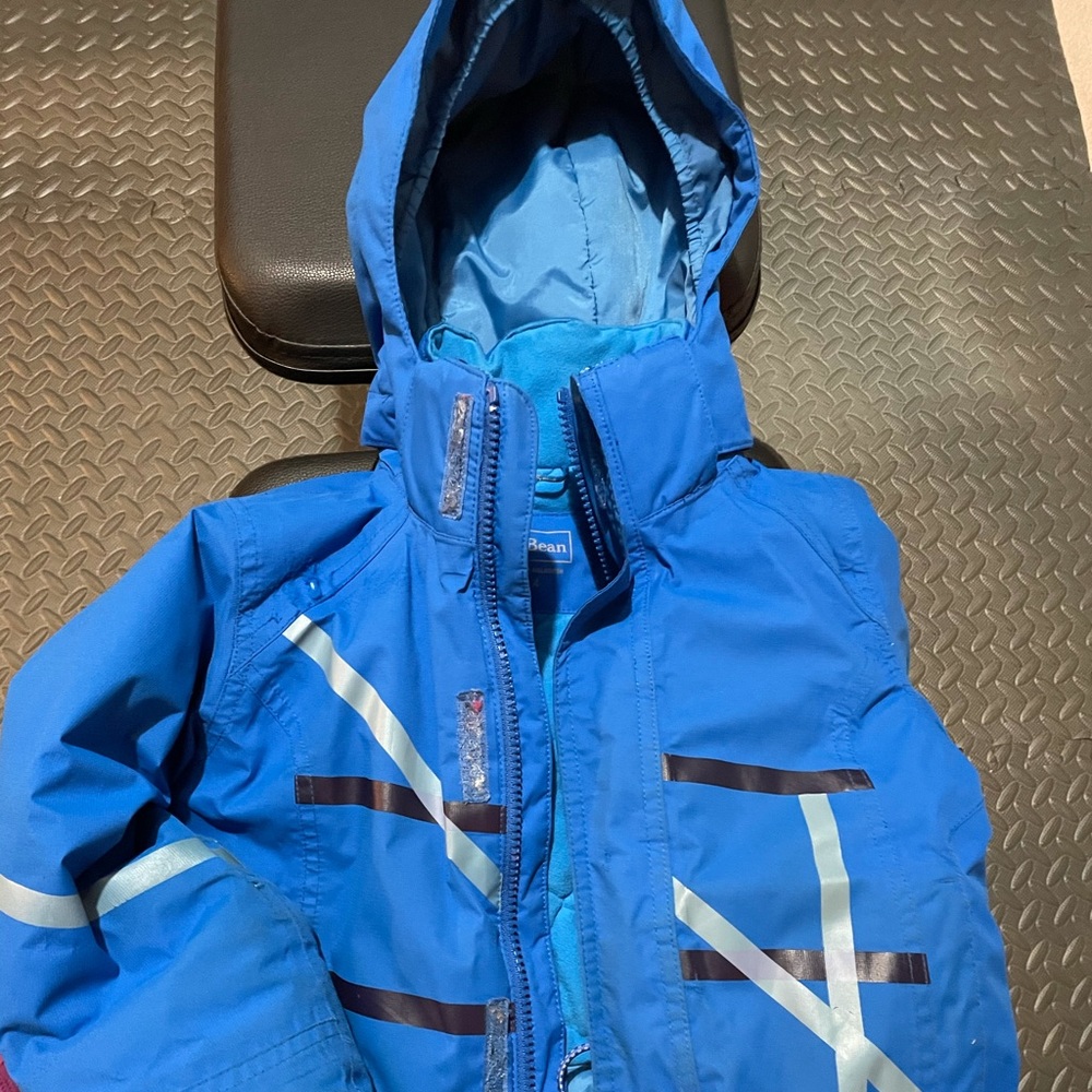 Blue LL Bean ski jacket